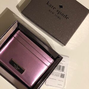 Kate Spade Metalic Purple Card Holder
